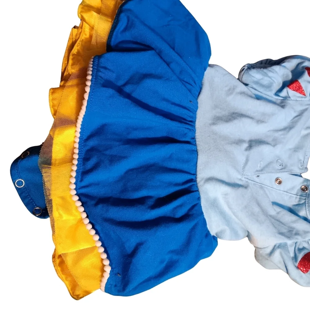 Snow White Inspired Baby Costume Dress | 12 Months | Tulle Skirt Princess Outfit